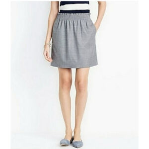 J. Crew Mercantile pull on gray mini skirt size 2